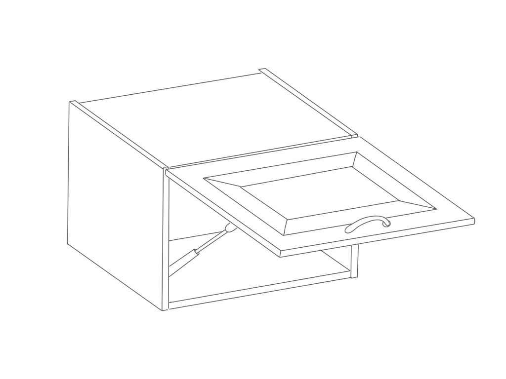 Armoire pour hotte aspirante MALILA – largeur 60 cm, chêne Image du produit 