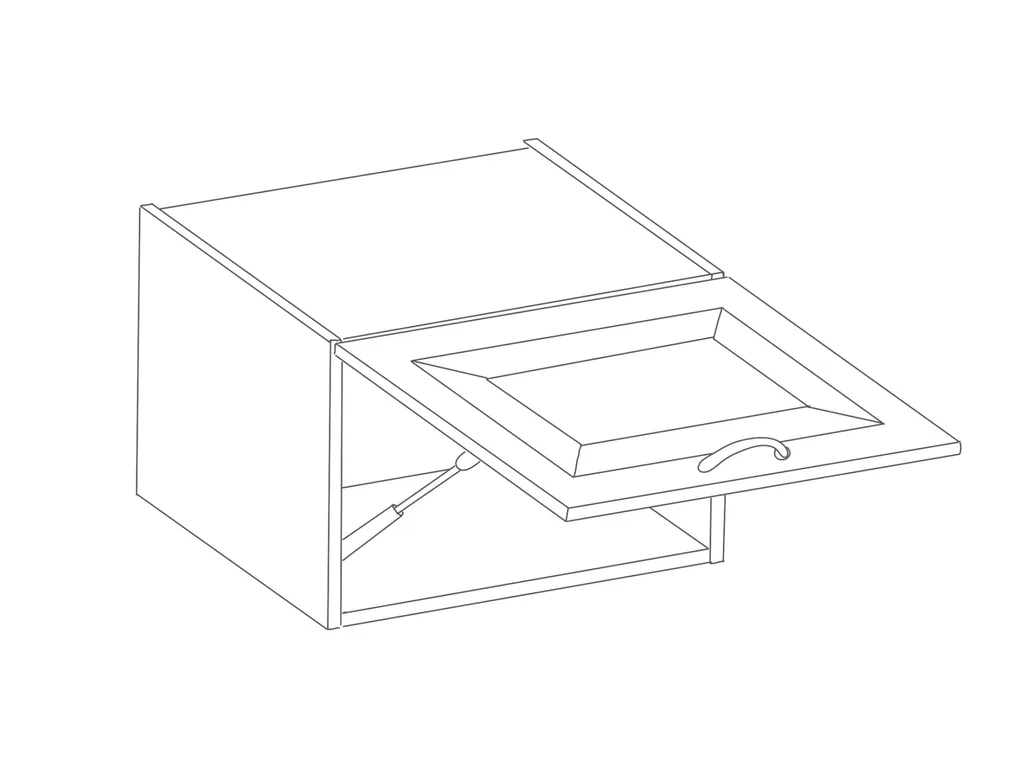 Armoire de hotte MALILA chêne artisan 50 cm avec façade résistante