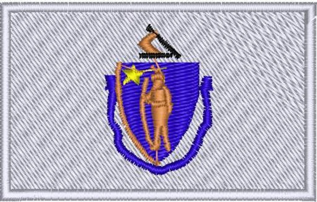 AUFNÄHER - USA - Massachusetts - 05572 - Gr. ca. 8 x 5 cm - Patches Stick Applikation