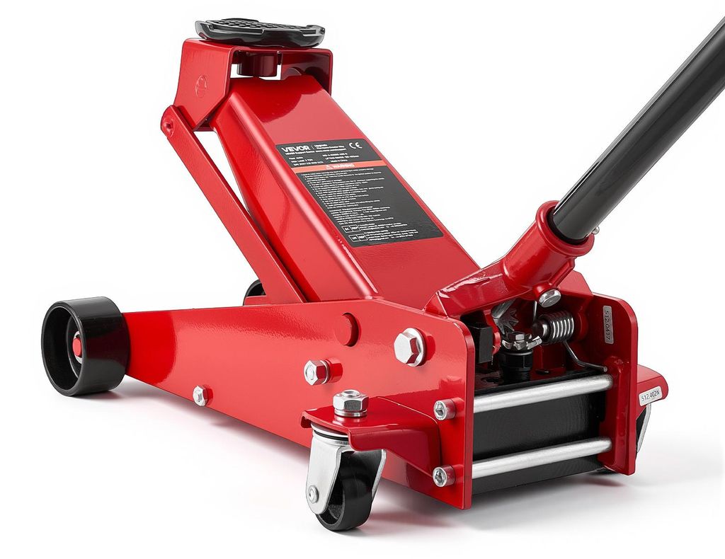 VEVOR Hydraulischer Rangierwagenheber 3 t Tragkraft, Flacher Wagenheber aus Stahl mit Einkolben-Schnellhubpumpe, Autoheber für Sportwagen SUVs Pic...