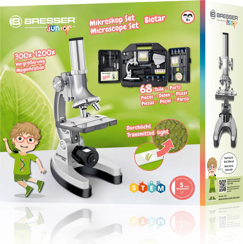 Microscope Bresser Junior Biotar 300x-1200x avec sa valise rigide