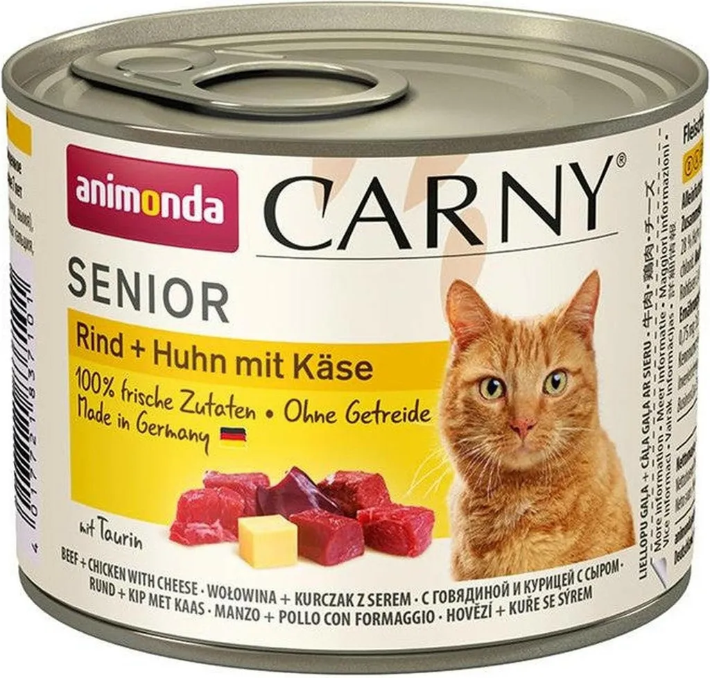 Alimentazione Naturale Gatti Senior | Animonda Carny 6x200g Manzo e Pollo