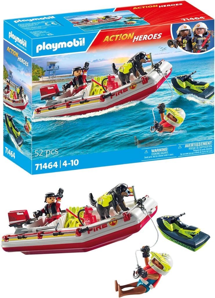 PLAYMOBIL Action Heroes 71464 Feuerwehrboot mit Aqua Produktbild 