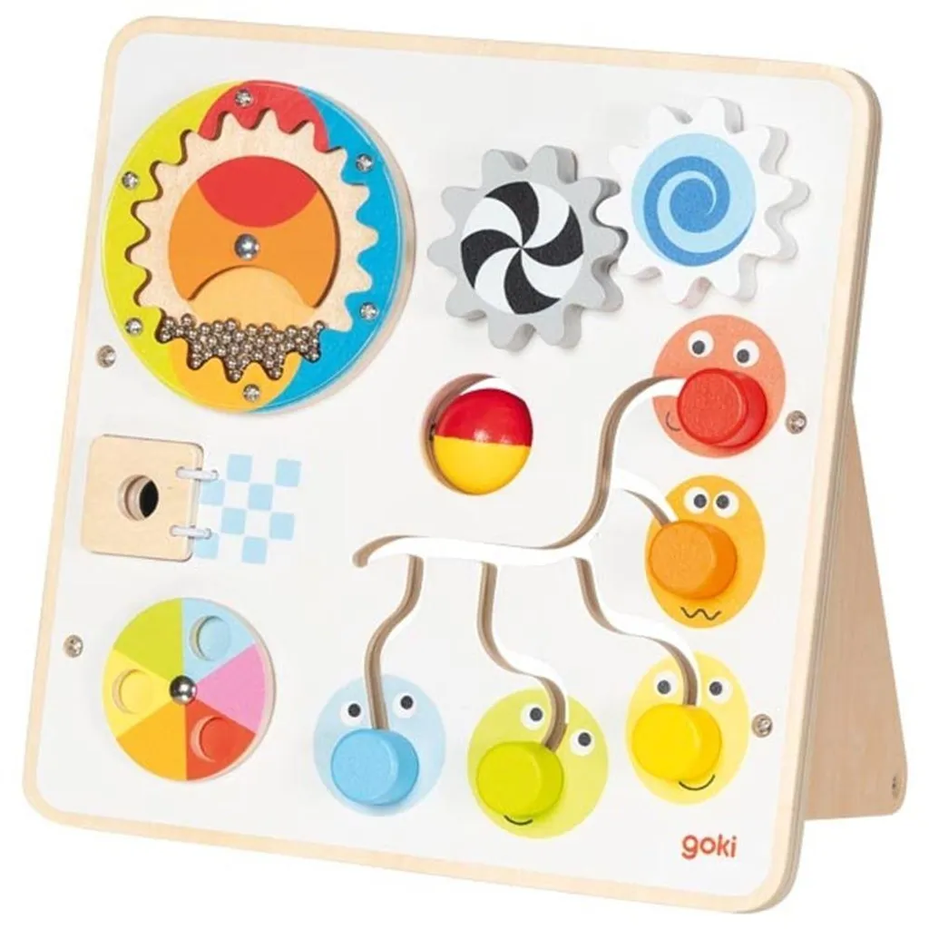 Tableau d'activités bois Goki - Stop aux écrans, éveil manuel dès 1 an