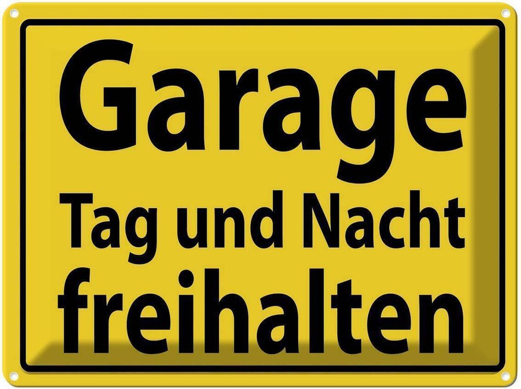 vianmo Blechschild 30x40 cm Garage Tag und Nacht freihalten Produktbild 