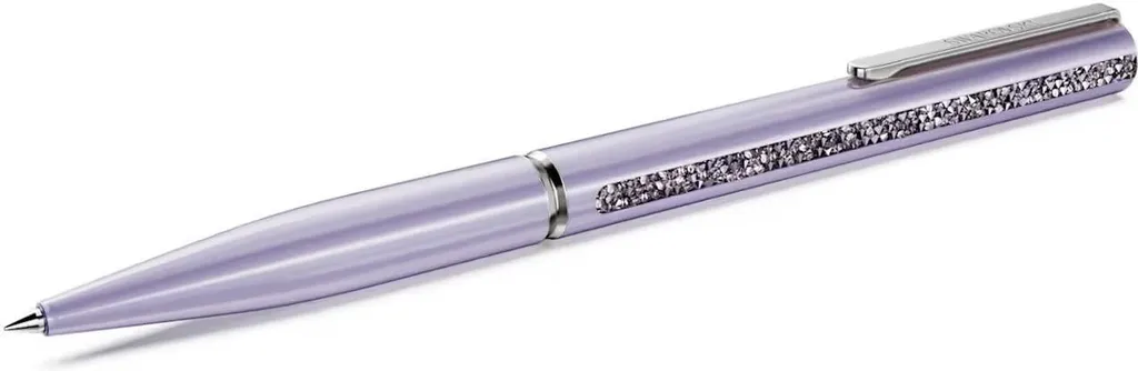 Stylo Swarovski Shimmer Violet Laqué et Chrome, Design Cristaux 2025