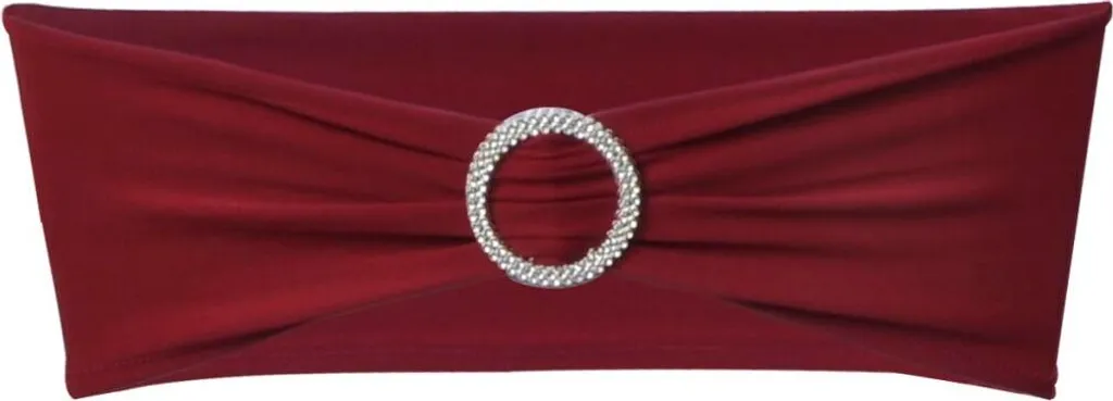 Stock 25 Fiocchi Bordeaux per Sedie Fasce Elastiche e Fibbie