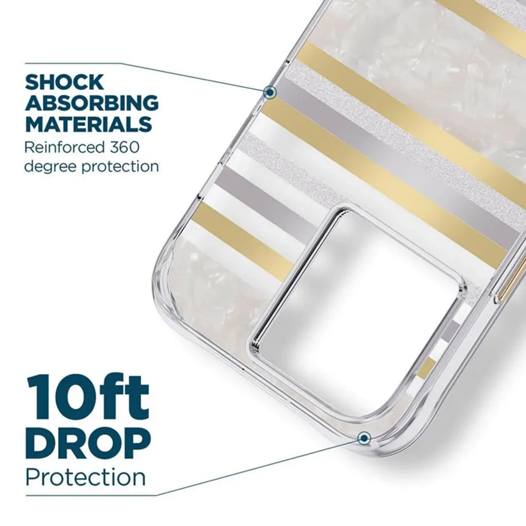 CASE MATE Coque iPhone 14 Pro MagSafe à Rayures Nacrées Multicolore
