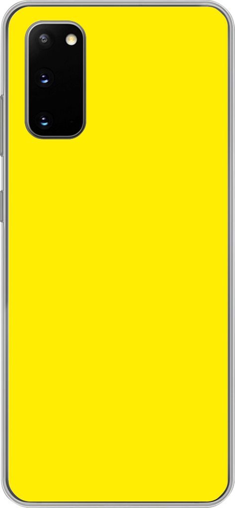 MuchoWow Handyhülle Schutzhülle Hülle für Telefoonhoesje Samsung Galaxy S20 Gelb - Zitrone - Neon - Farben Silikon Softcase Handy Hülle - Bild