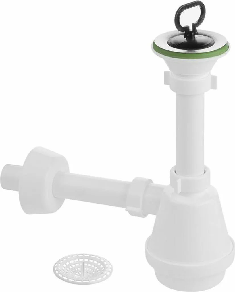 Siphon d'Évier avec Système de Vidange en ABS Blanc - Modèle WEH070