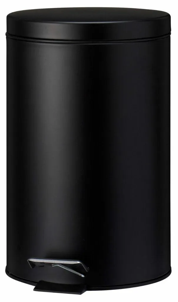 Poubelle de Salle de Bain 12L Noire - Accessoire Cosmétique Pratique
