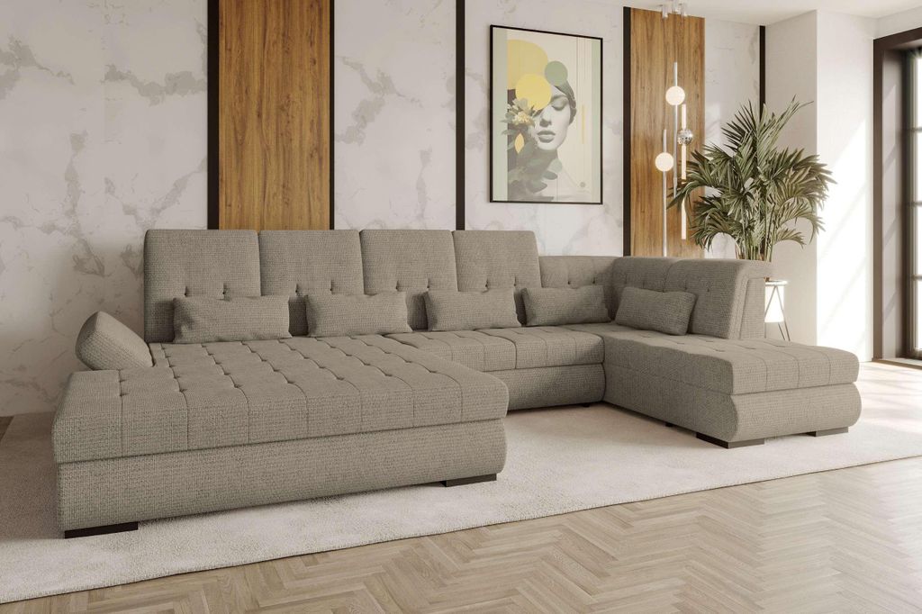 99rooms Felicia Wohnlandschaft Chenille EDEN Cappuccino Links