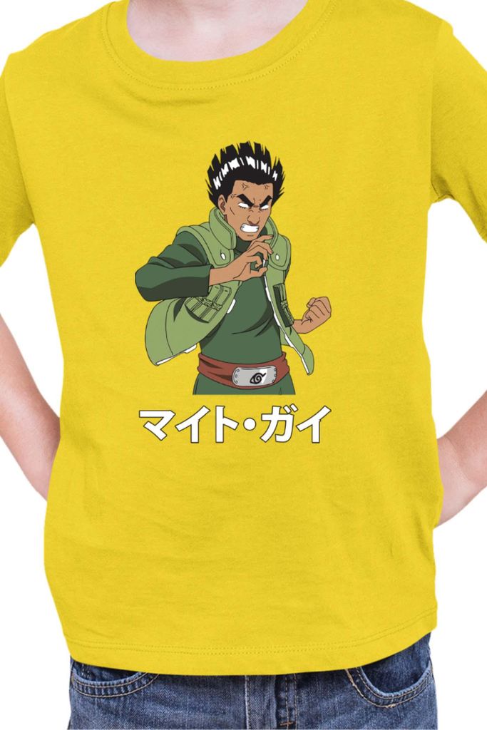 Kinder T-Shirt Naruto Might Guy 01, 5-6 Jahr - 116 / Gelb