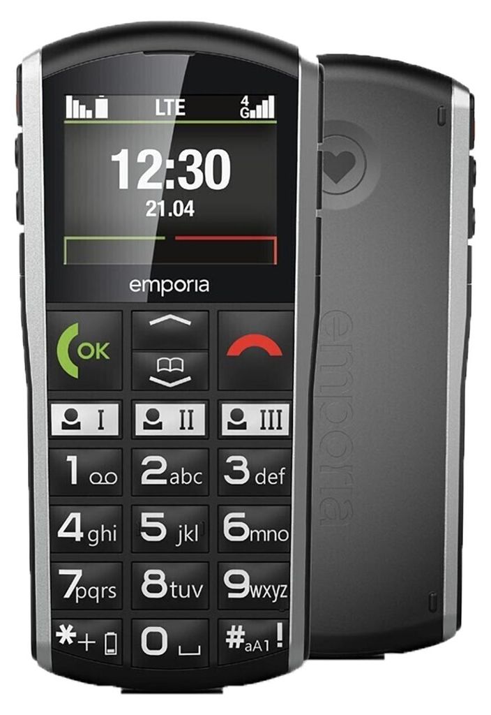 Emporia SIMPLICITY-LTE 5,08 cm (2") 90 g Noir, argent Image du produit 