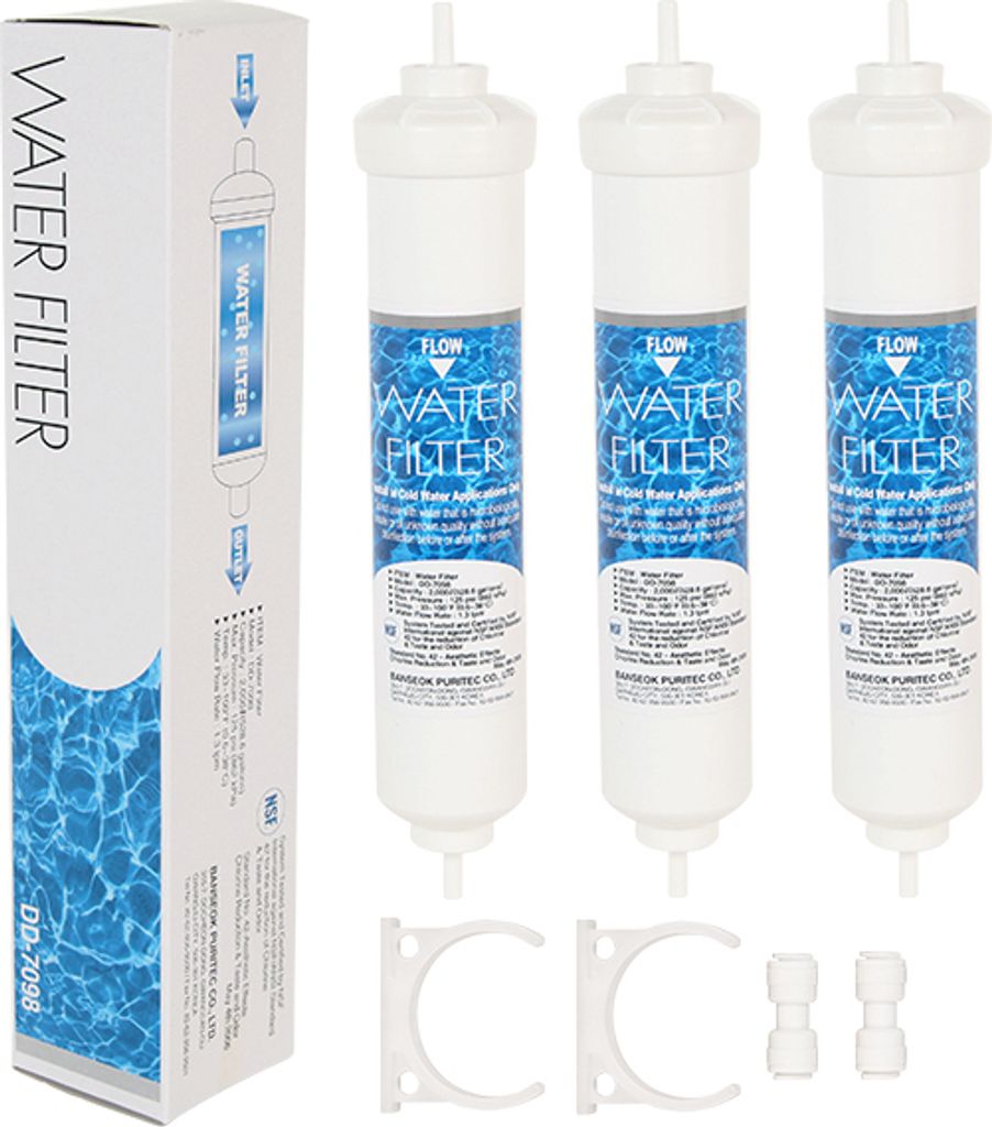 3x DD-7098 Wasserfilter für Bosch Siemens Daewoo Kühlschränke