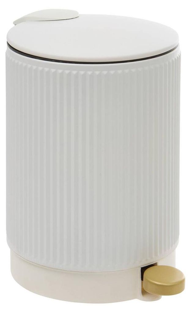 Solis-abfalleimer, rund, 2,7 l, weiß - 5 five simply smart Produktbild 