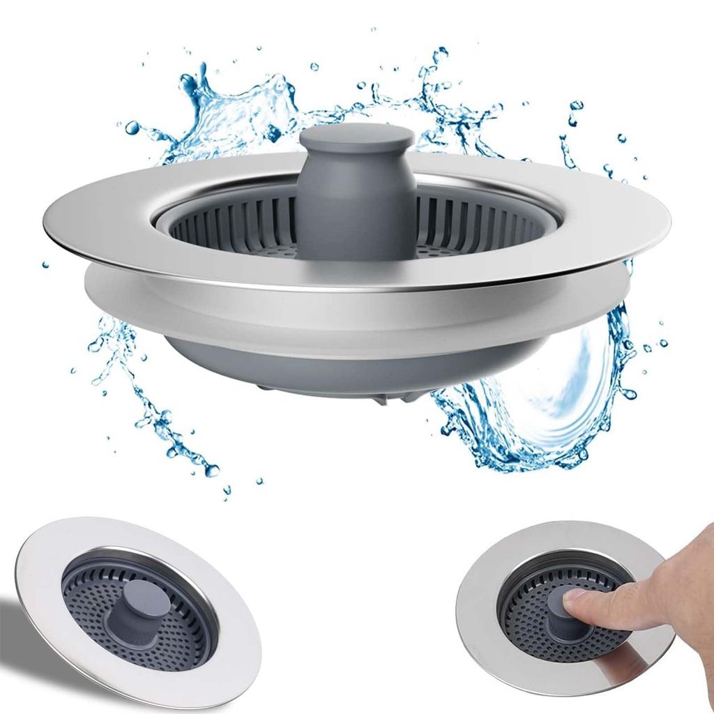 Küchenabflussstopfen, Universal-Abflussstopfen, Geruchsfilter mit Sieb, Universal-Ventilstopfen für Spülbecken, Badewannen, Abflüsse und Waschb...