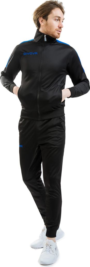 XL NERO/AZZURRO|Givova Revolution Herren Trainingsanzug TR033-1002