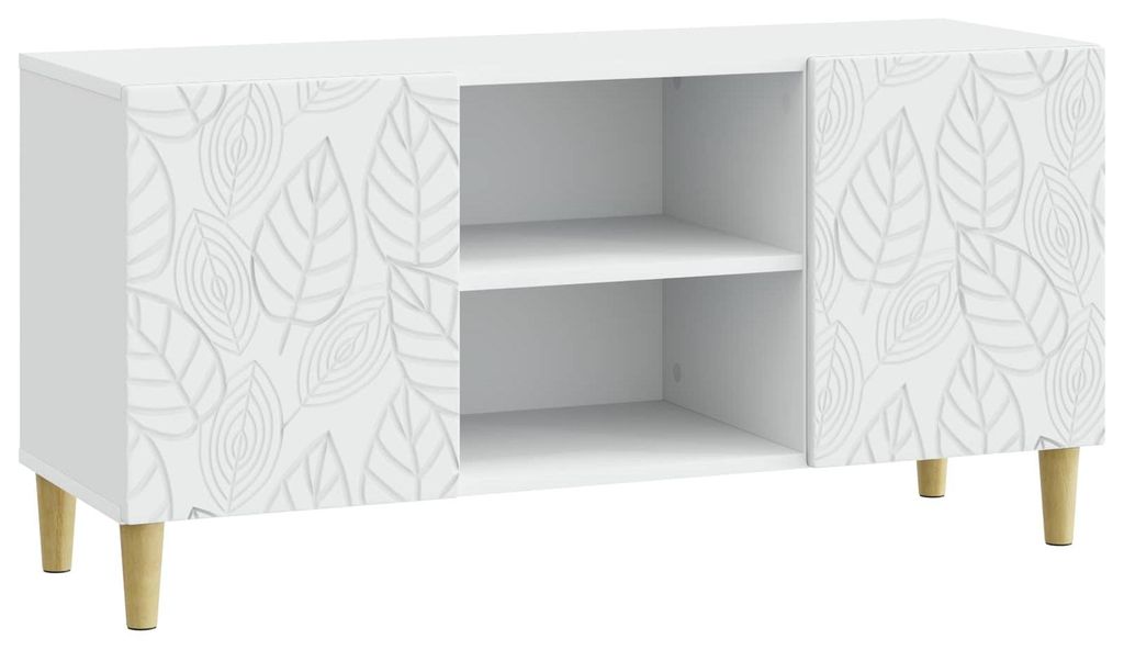 vidaXL TV-Schränk 102 x 34,5 x 50 cm Weiß Holzwerkstoff