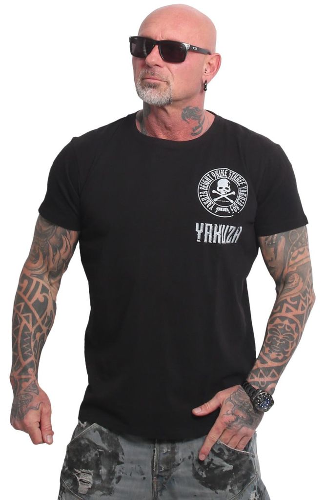 Yakuza Herren Middle Regular T-Shirt, Schwarz, 3XL