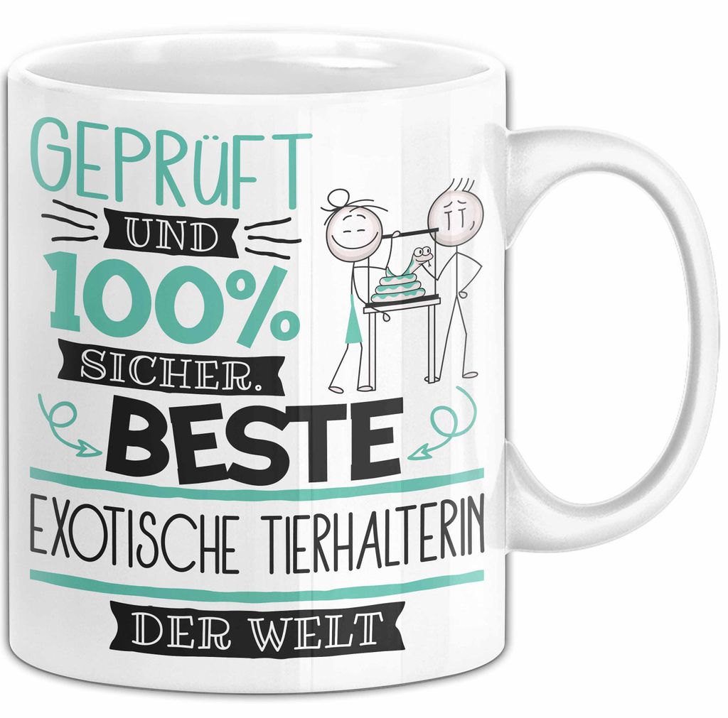 Beste Exotische Tierhalterin Der Welt Tasse Geschenk für Eine Exotische Tierhalterin Und Sicher Geschenkidee Geburtstag Weihnachten (Weiß)