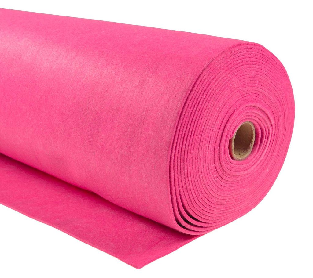 1m Bastelfilz waschbar Meterware Filz 90cm x 1,5mm intense pink