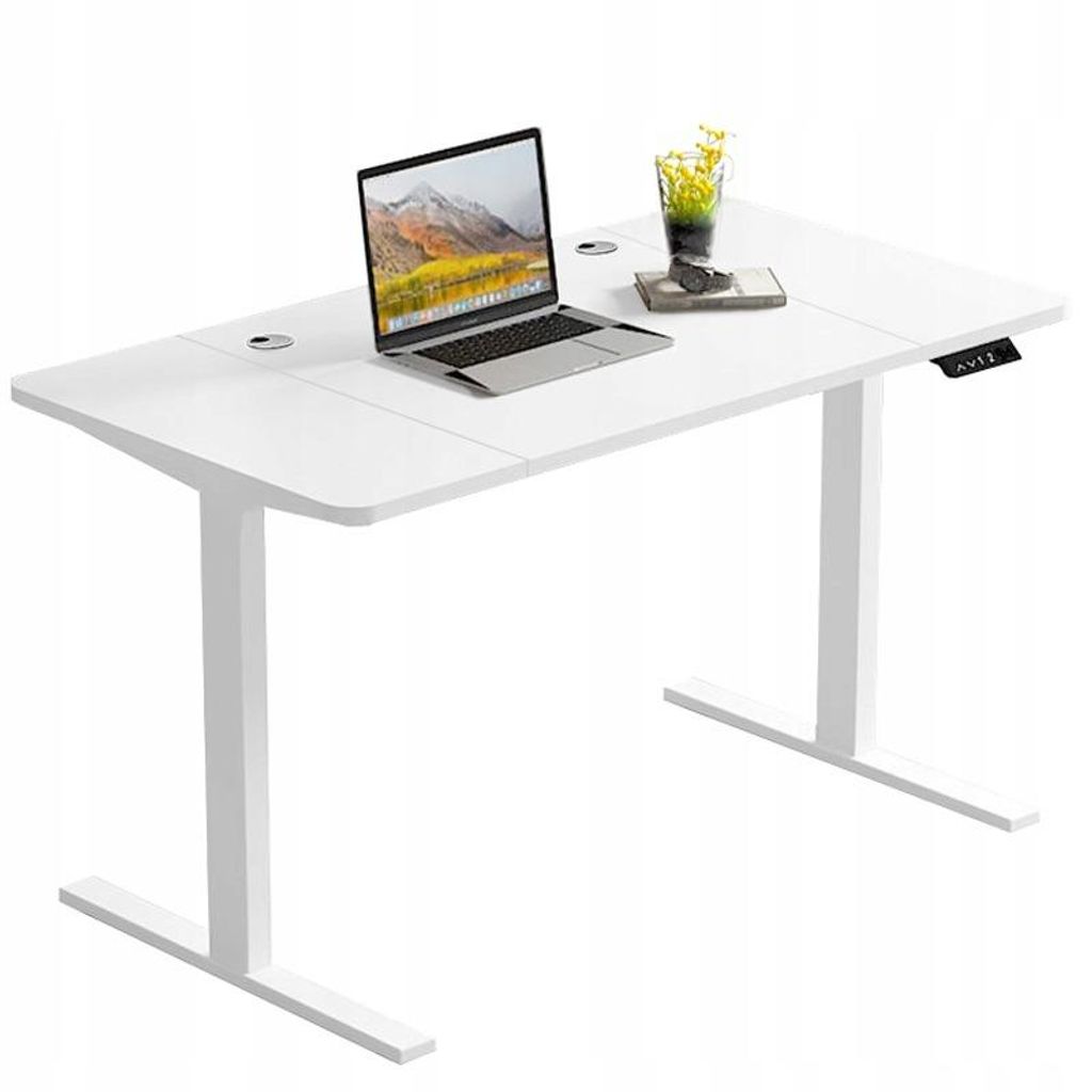Elektrischer Schreibtisch, höhenverstellbar, weiß, 160 x 80 cm, modern, 72–118 cm