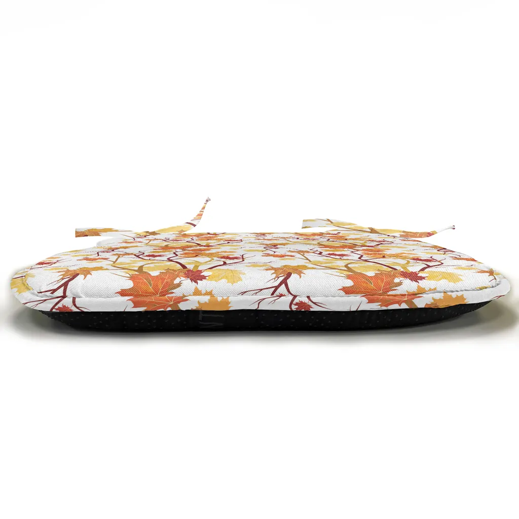 Coussin de Chaise Imperméable avec Attaches pour Cuisine Lot de 4 Orange