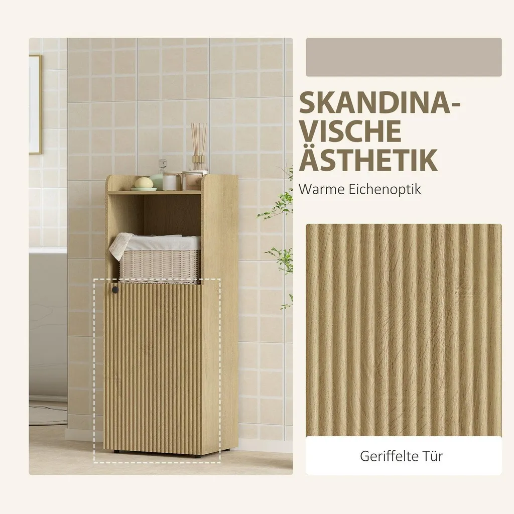 Rangement salle de bain compact chêne jaune, idéal petit espace 104 cm - 6