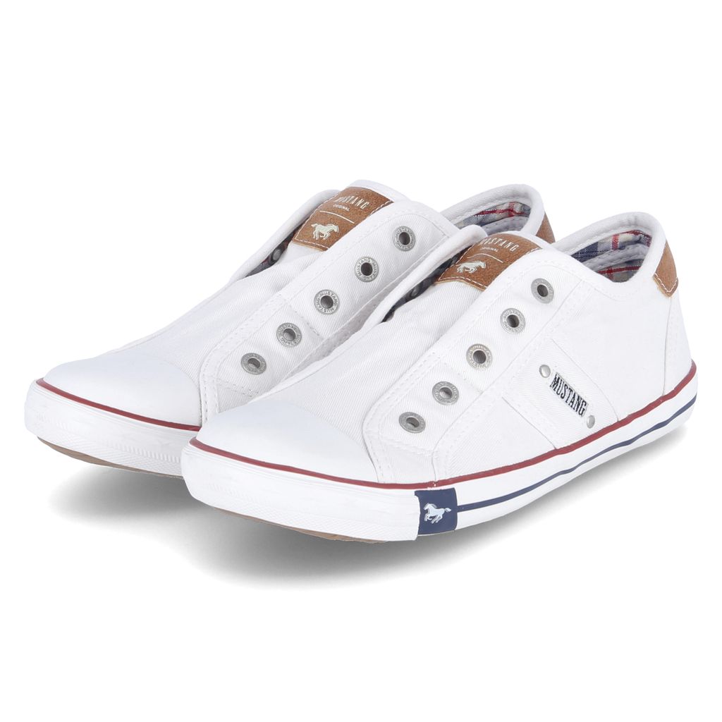 Mustang Slip-On-Sneaker Damen Textil Weiß Größe: 38 Produktbild 