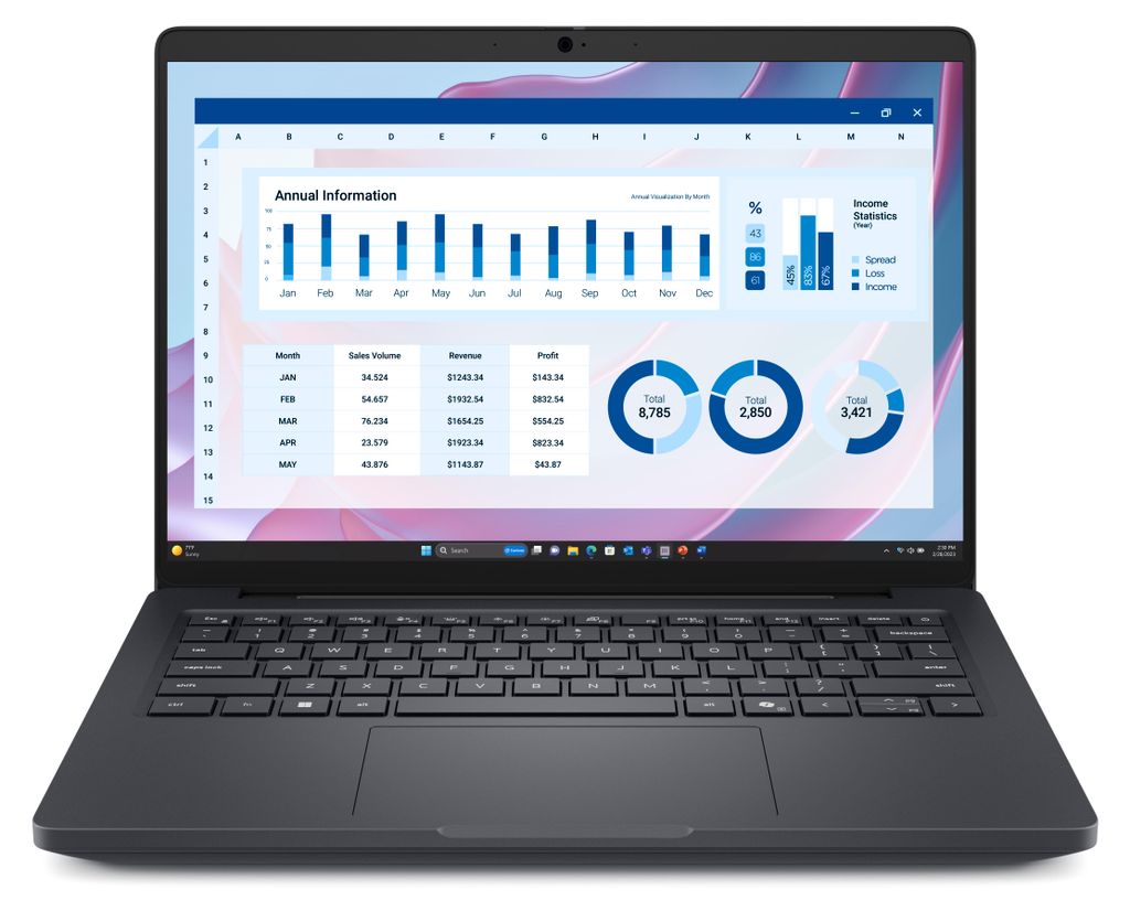 DELL Pro Max 14 MC14255 Copilot+ PC AMD Ryzen AI 7 PRO 350 Mobiler Arbeitsplatz 35,6 cm (14") Full HD+ 32 GB LPDDR5x-SDRAM 1 TB SSD Wi-Fi 7 (802.11...