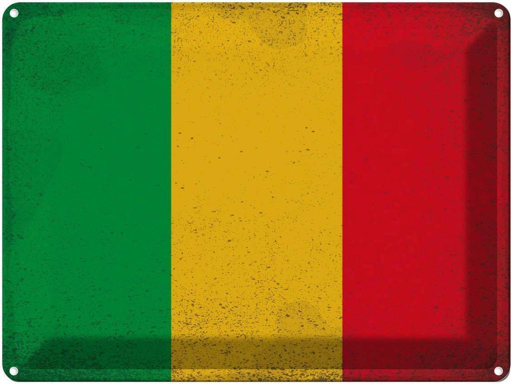 vianmo Blechschild 30x40 cm Mali Flagge Fahne Wappen