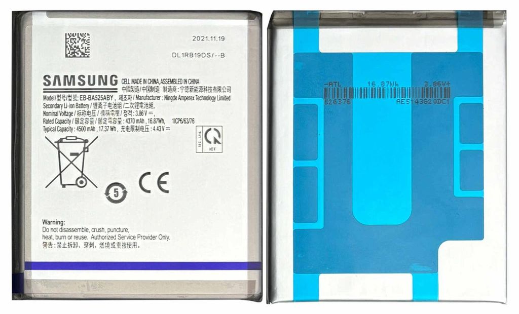 Samsung Galaxy A52 A525F Batteria EB-BG781ABY Sostituzione Immagine del prodotto 