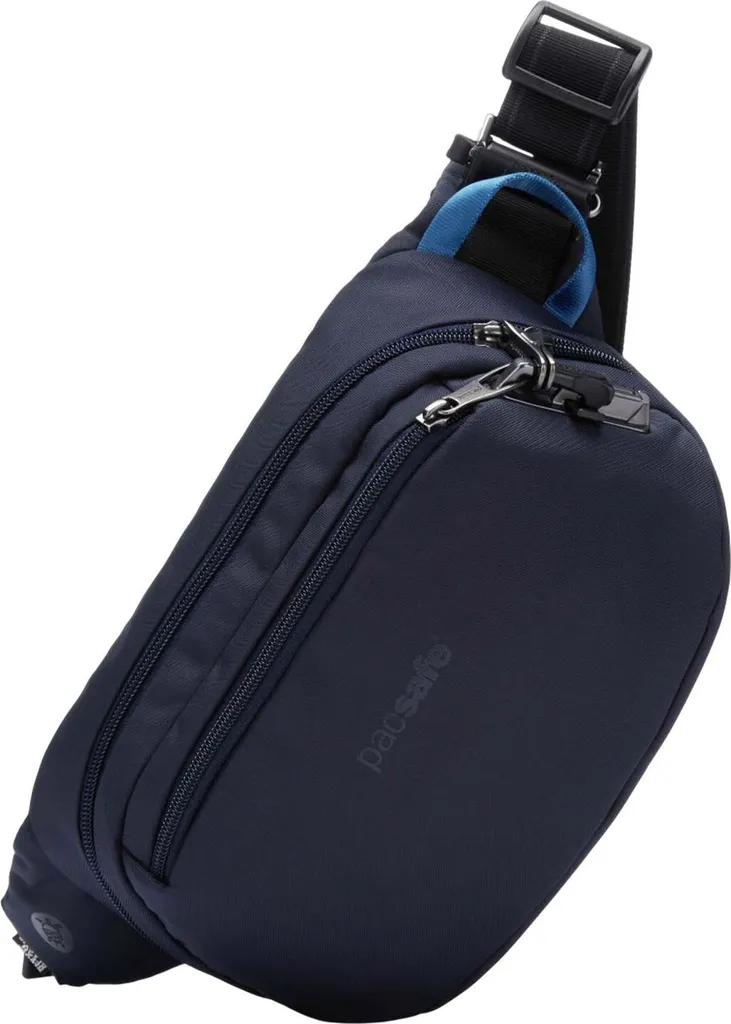 Pacsafe V Hip Pack Ocean - Sacoche de ceinture RFID en nylon bleu marine
