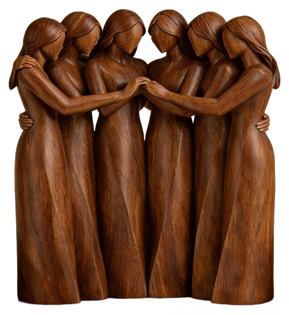 Schwestern an meiner Seite Freundschaftsfigur aus Kunstharz 5/6 Schwesternskulptur Beste Freundin Geburtstagsgeschenk für Frauen