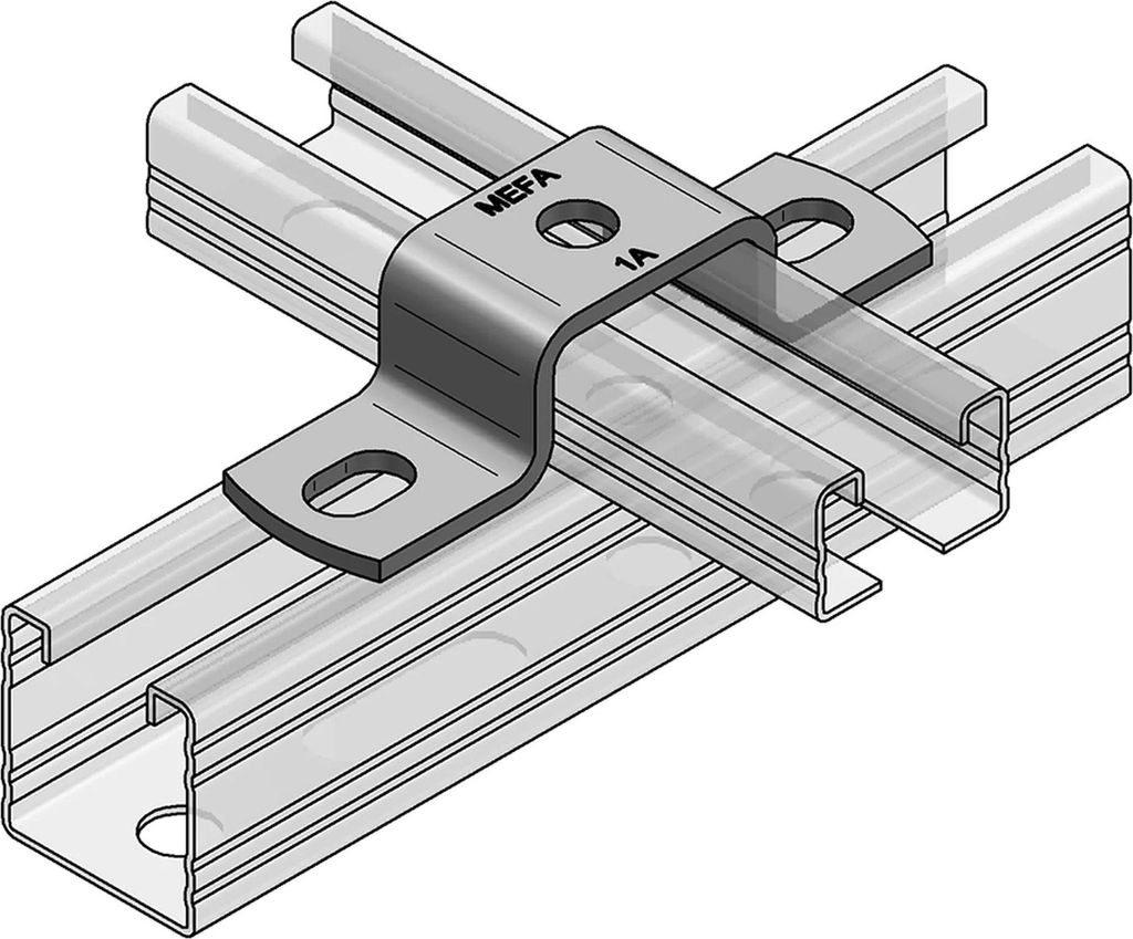 MEFA Hutprofil C-Profil 45/26, Höhe 26 mm Langloch 17,5x13 mm, 1 Stk.