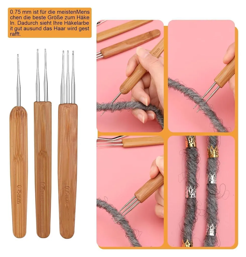 Réparez vos dreadlocks facilement avec ce set de 8 crochets et étui