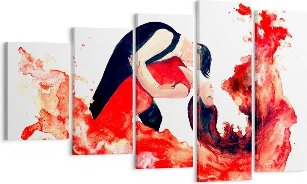 Bild auf Leinwand - Leinwandbild - Tanz Clubbing Aktivitäten Mädchen - 100x60cm - Wand Bild - Wanddeko - Leinwanddruck - Bilder - Kunstdruck - Le...