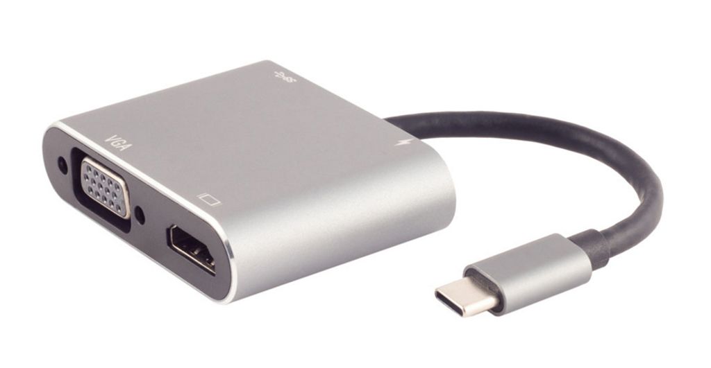 shiverpeaks BASIC-S USB-Dockingstation 4in1 USB-C Stecker