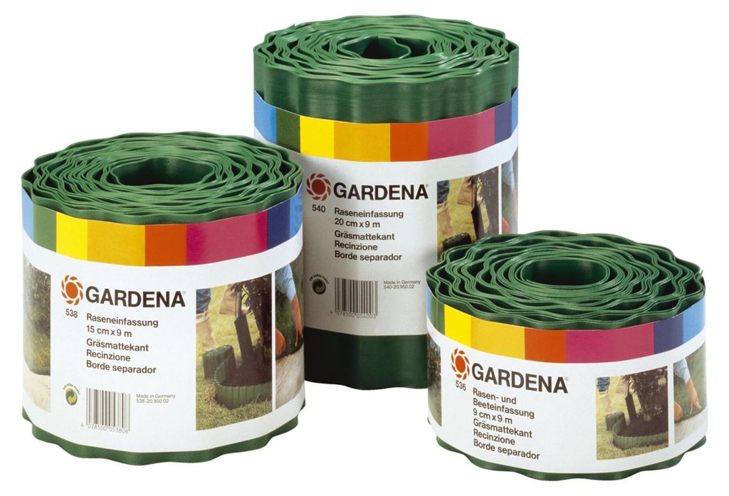 GARDENA Raseneinfassung, grün, Rolle 20 cm hoch, 9 m lang Produktbild 