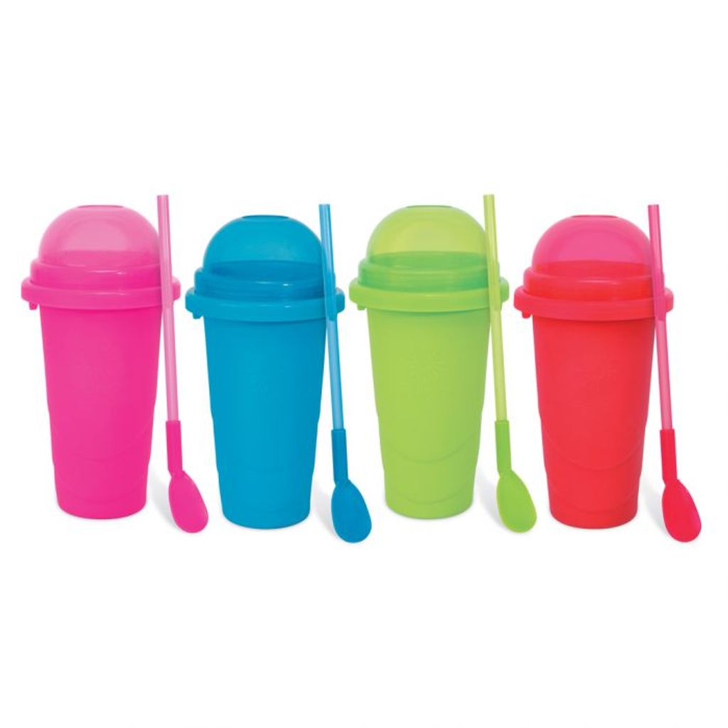 Chillfactor Slusheis Maker Set – 4er Set, BPA-Frei, Slush Eis Maschine für Erfrischende, Selbstgemachte Eisgetränke, Ideal für Sommerpartys un...