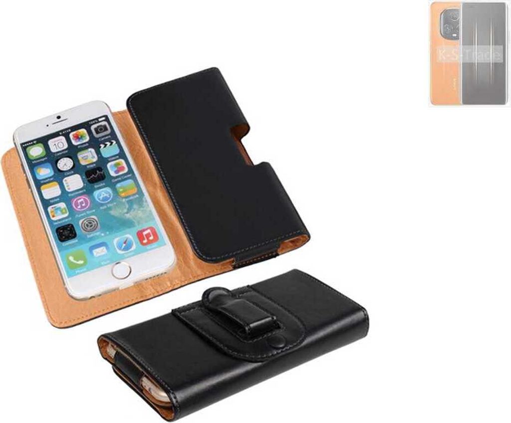 K-S-Trade Schützhülle Handyhülle kompatibel mit Honor Magic5 Ultimate Holster Gürtel Tasche Schutzhülle Handy-Tasche Smartphone Case Seitentasche