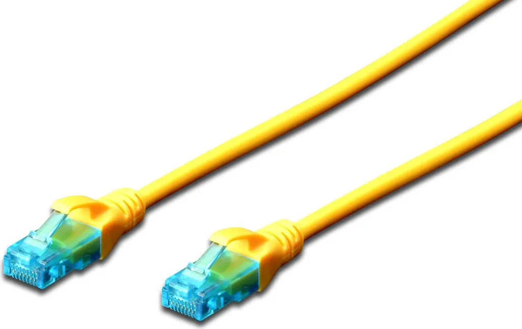 DIGITUS Cavo Ethernet 30m Giallo Cat 5e UTP | Patch Cord Professionale