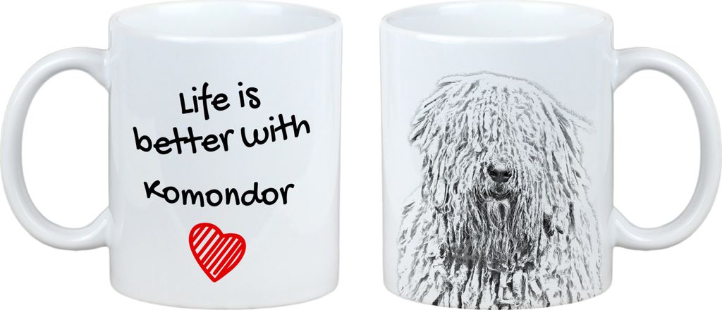 Komondor - Tasse mit Hund, Tasse mit Bild, personalisiertes Geschenk der Marke Art-Dog