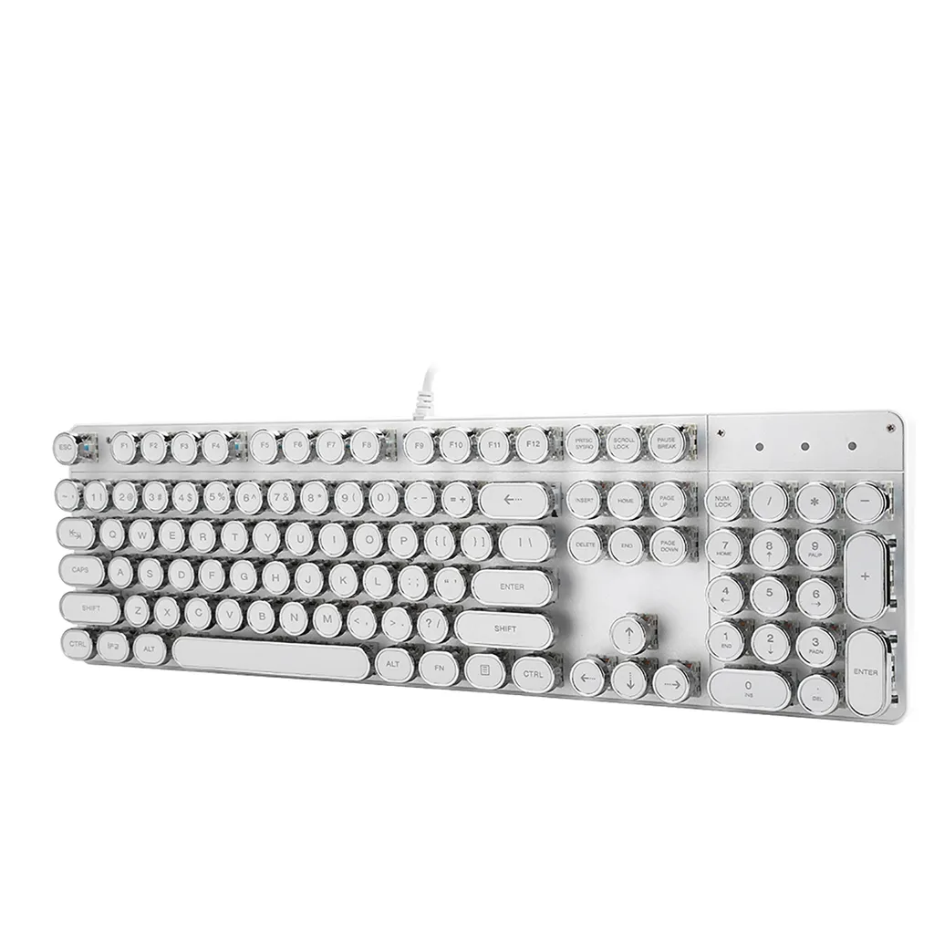 Clavier mécanique silencieux switch rouge, châssis aluminium pour PC