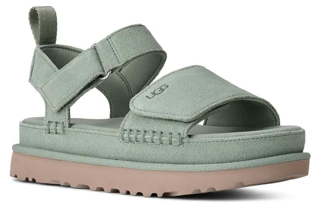 UGG Goldenstar Strap Sandal Damen Veloursleder Sandalen mit Klettverschluss 37 EU