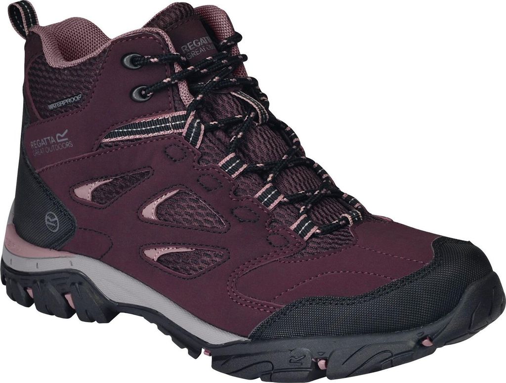 Regatta Damen Wanderstiefel Holcombe IEP Mid RG3705 (36 EU) (Dunkelrot/Schwarz)