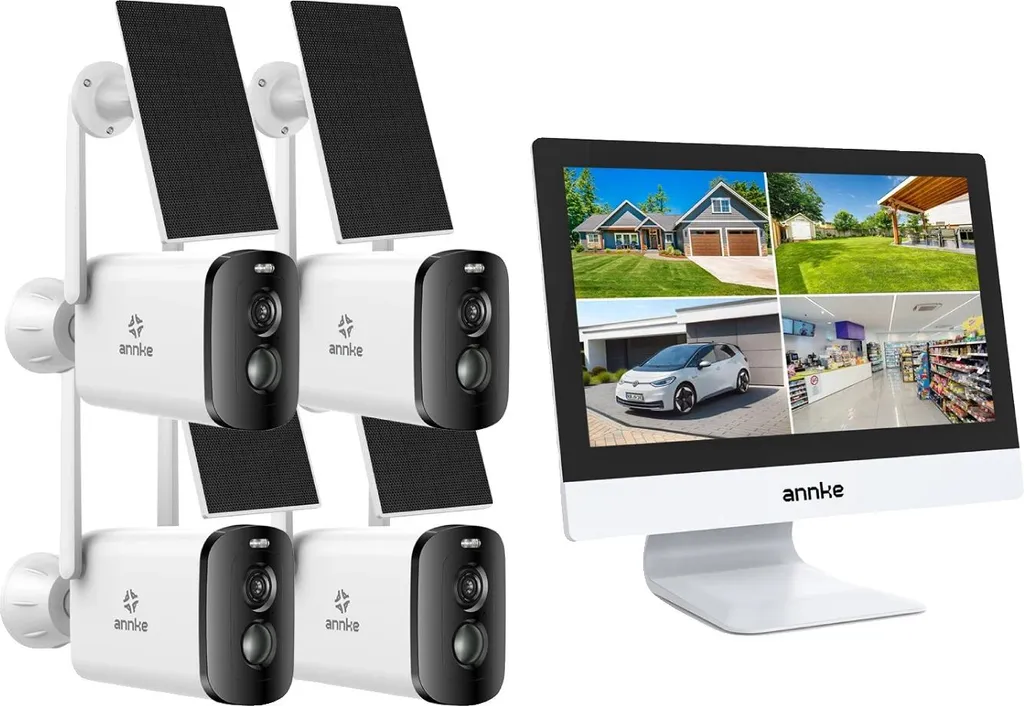 Caméra 4MP sans fil avec batterie 5000mAh longue autonomie lot de 4pcs