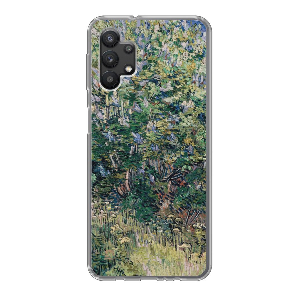 MuchoWow Handyhülle Schutzhülle Hülle für Samsung Galaxy A32 5G Fliederbusch - Vincent van Gogh Silikon Softcase Handy Hülle - Softcase