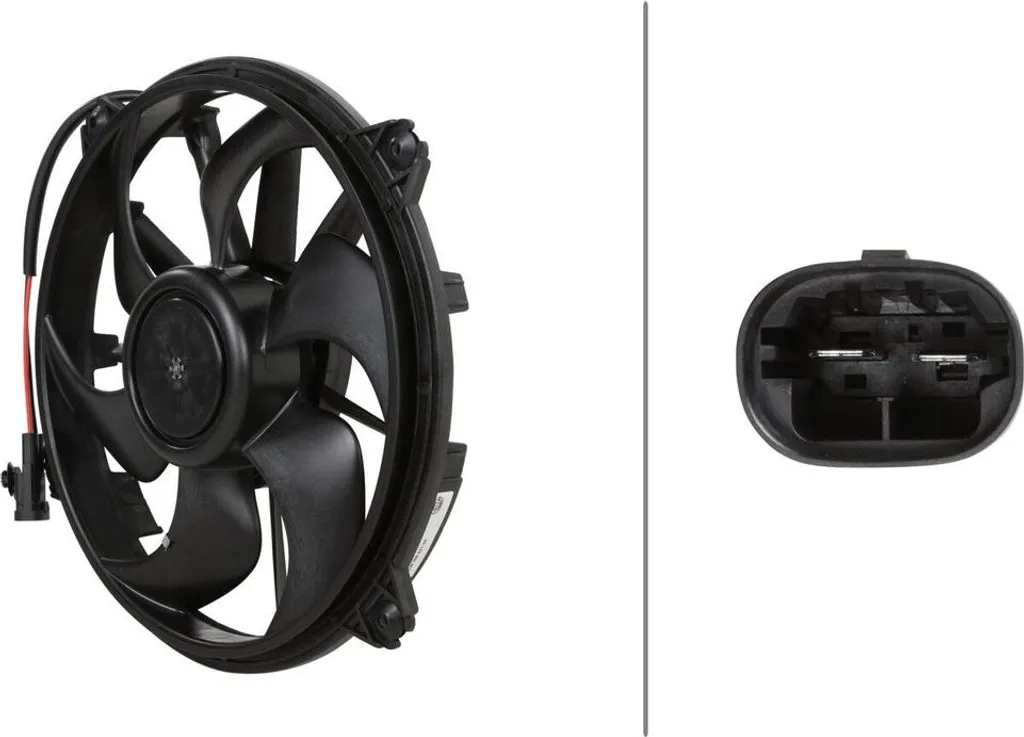 Ventilateur de Refroidissement 12V pour CITROËN JUMPY - Solution HELLA 252W